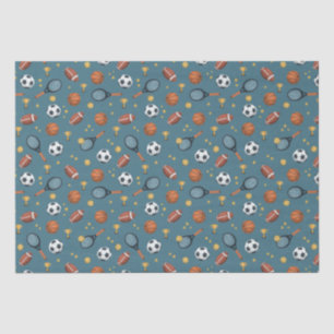 Boys Blue Sports Football Kinder Moderne Geburtsta Seidenpapier