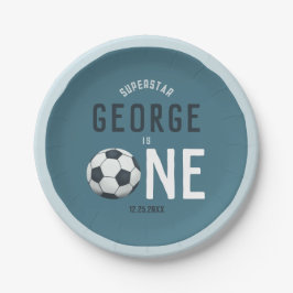 Boys Blue Sports Kids 1st Birthday Pappteller