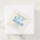 Boys Blue Train 2. Geburtstag Party Geschenkanhänger (Beispiel)