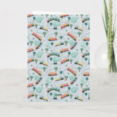 Boys Blue Train Niedlich Danke Baby Dusche (Rückseite)