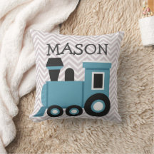 Boys Blue Train Personalisiert Pillow