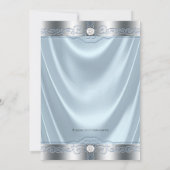 Boys Blue und Silver Baptisse Einladung (Rückseite)