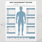 Boys Body Measurement Tracker-Gewichtsabnahme (Rückseite)