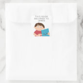 Boys Book Quadratischer Aufkleber (Tasche)