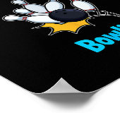 Boys Bowling Shirt Kinder Bowling Poster (Ecke)