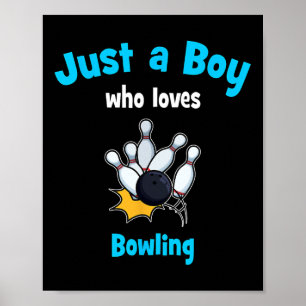 Boys Bowling Shirt Kinder Bowling Poster