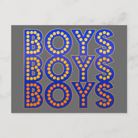 Boys Boys Boys Postkarte (Vorderseite)