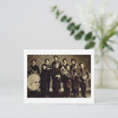Boys Brass Band, Warsaw Indiana Vintag Postkarte (Stehend Vorderseite)
