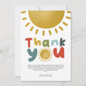 Boys Bright First Trip Around The Sun Dankeskarte (Vorderseite)