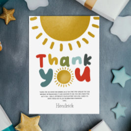 Boys Bright First Trip Around The Sun Dankeskarte