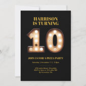 Boys Bright lights 10. Einladung (Vorderseite)