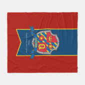 Boys Buchstabe Q Name bedeutet Quinn Löwen Ritter Fleecedecke (Vorderseite (Horizontal))