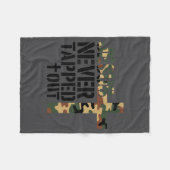Boys Camo Christian Wrestling Jesus Never Tapped O Fleecedecke (Vorderseite (Horizontal))