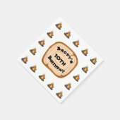 Boys Camping Adventure Birthday Bonfire Serviette (Ecke)