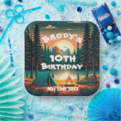Boys Camping Adventure Birthday Paper Plate Pappteller (Party)