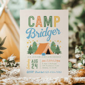 Boy's Camping Birthday Invitation Einladung
