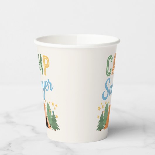 Boy's Camping Party Paper Cups Pappbecher (Links)
