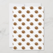 Boys Carolina Blue Football Geburtstagsparty Einladung (Rückseite)