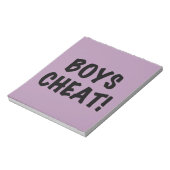Boys Cheat Notizblock (Rotiert)