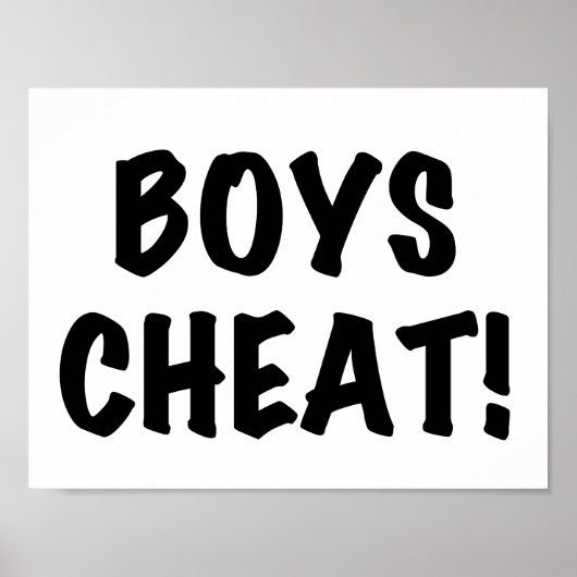 Boys Cheat Poster (Vorne)