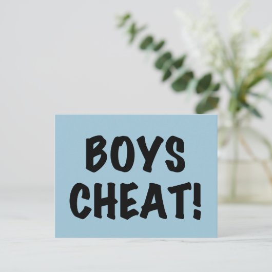 Boys Cheat Postkarte (Stehend Vorderseite)