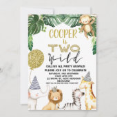 Boys Cheetah Safari Einladung zum Geburtstag (Vorderseite)