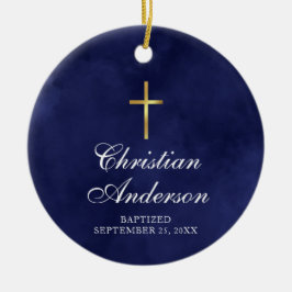Boys Christening Taufe Blau Keramik Ornament