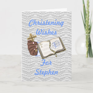 Boys Christenings Book Karte