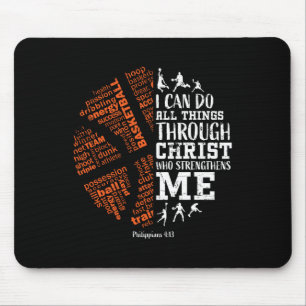 Boys Christlich Bysketbyll Bibelverse Männer Fraue Mousepad