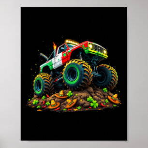 Boys Cinco De Mayo Kleinkind Lucky Monster Truck Poster