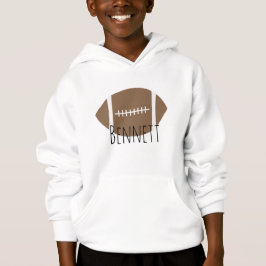 Boys Classic Simple Football Hoodie
