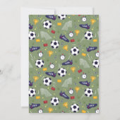 Boys Classroom Soccer Football Valentines Card  Einladung (Rückseite)