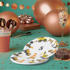 Boys Construction Birthday Party Theme Pappteller