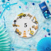 Boys Construction Birthday Party Theme Pappteller (Party)