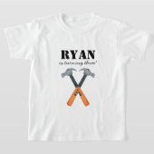 Boys Construction Builder Birthday Boy T-Shirt (Ablage )