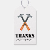 Boys Construction Builder spendet Gunst Geschenkanhänger (Vorderseite)