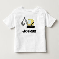 Boys Construction Digger Bagger Doodle und Name