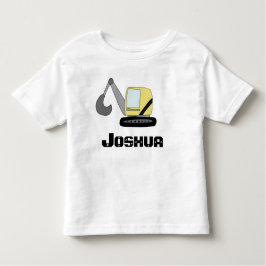 Boys Construction Digger Bagger Doodle und Name Kleinkind T-shirt