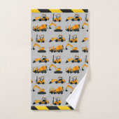 Boys Construction Diggers Personalisiert Handtuch  Badhandtuch Set (Handtuch)