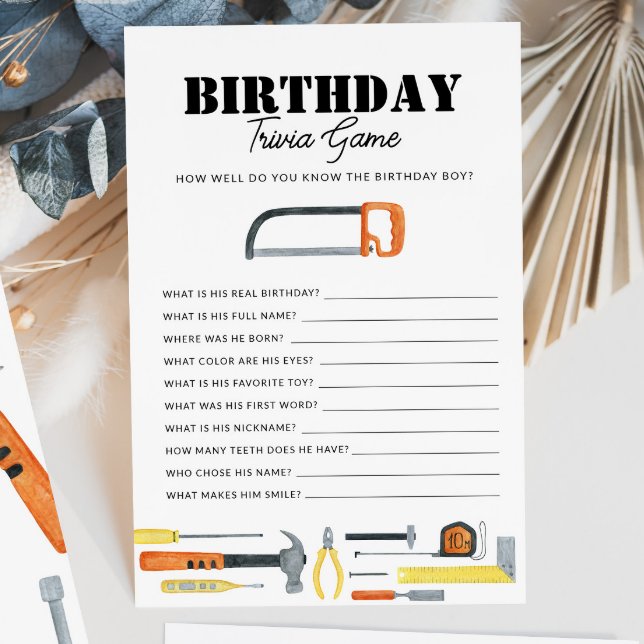 Boy's Construction Thema Geburtstag Trivia (Von Creator hochgeladen)