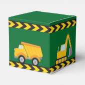 Boys Construction Truck Green Kindergeburtstag Par Geschenkschachtel (Rückseite)