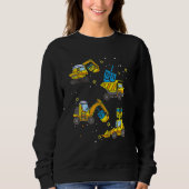 Boys Construction Vehicle Hanukkah Jewish Boys Kid Sweatshirt (Vorderseite)
