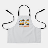 Boys Construction Vehicles Personalisierte Schürze (Vorderseite)