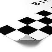 Boys Cool Blue Racing Car Kindergeburtstag Poster (Ecke)