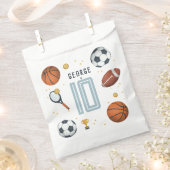 Boys Cool Blue Sports Kindergeburtstag Geschenktütchen (Ausgeschnitten)