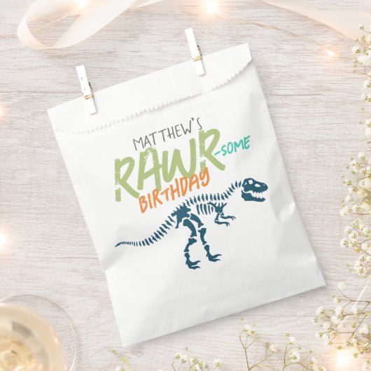 Boys Cool Dinosaur Dig Kindergeburtstag Geschenktütchen (Ausgeschnitten)