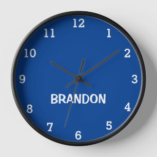 Boys Cool Modern Blue Stilvolle Individuelle Name Uhr
