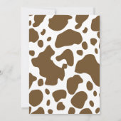 Boys Cowboy Cow Print Baby Dusche Einladung (Rückseite)