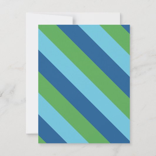 Boys Custom Striped füllen Sie in Geburtstag Viele Mitteilungskarte (Rückseite)