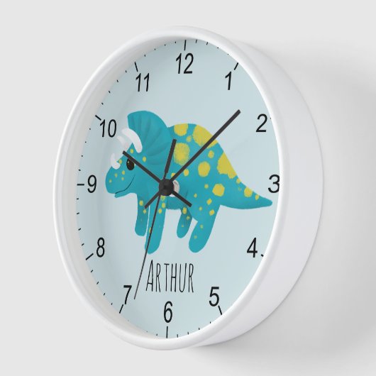 Boys Cute Blue Dinosaur Uhr (Winkel)